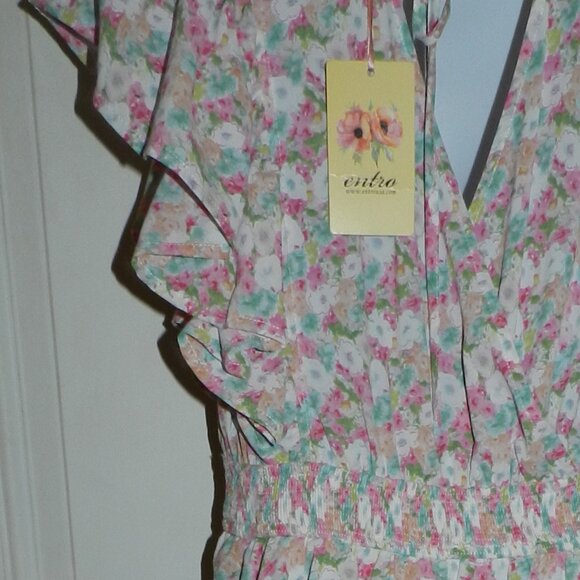 Entro Ruffle Tiered Maxi Dress floral size large🆕 FAST🏃‍♀️⚡🚚💥 - Picture 12 of 14